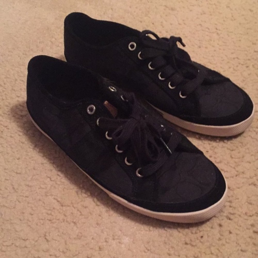 Coach Black Classic Monogram Sneakers